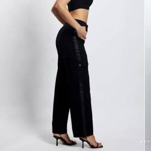 Meshki Black Boyfriend Cargo Jeans Relaxed Fit pants